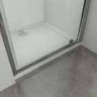 Porte de douche pivotante 90x185cm en 6mm verre de sécurité