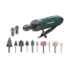 Meuleuse droite à air comprimé METABO DG 25 Set + 5 meules sur tige -  6.04116.50 