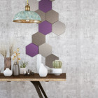 Panneau acoustique mural et plafond (décoratif design) - Epaisseur 24mm - Hexagone violet