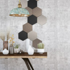 Panneau acoustique mural et plafond (décoratif design) - Epaisseur 24mm - Hexagone noir