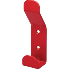 Patère double accroche acier DEVISMES - laqué rouge ral3020 - F10555ROU