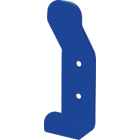 Patère double accroche acier DEVISMES - laqué bleu ral5002 - F10555BLE
