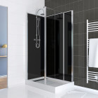 Pack paroi de douche avec volet pivotant 85x35 + panneaux de fond + receveur haut 80x120cm - mixed Aurlane - PACC003