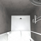 Pack porte de douche coulissante blanc 100x185cm - extensible + receveur 80x100 - whity slide Aurlane - PACF035