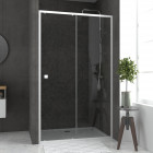 Pack porte de douche coulissante blanc 120x185cm + receveur 80x120 - whity slide Aurlane - PACF036