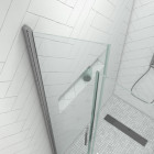 Pack paroi de douche 80x200 cm + receveur de douche a carreler 80x120 recoupable Aurlane - PACF090