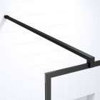 Pack paroi de douche 90x195 cm + receveur en acrylique blanc effet pierre 90x90 + bonde horizontale Aurlane - PACF098