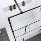 Pack paroi de douche 120x195 cm + receveur de douche a carreler 90x140 recoupable Aurlane - PACF102