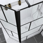 Pack paroi de douche 90 + 40 + receveur de douche a carreler 90x140cm recoupable Aurlane - PACF105