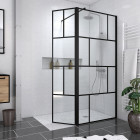 Pack Paroi de douche 90+40x195cm + Receveur à carreler 140x90cm + Bonde horizontale - BLOCKS 90 Aurlane - PACF106