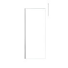 Paroi de douche 80x200cm verre transparent - profilé + barre plafond finition chrome - freedom 2 Aurlane - PACF373