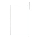 Paroi de douche 120x200cm verre transparent - profilé + barre plafond finition chrome - freedom 2 Aurlane - PACF375