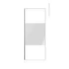 Paroi de douche 80x200cm dépolie - profilé + barre plafond finition chrome - freedom 2 frosted Aurlane - PACF381
