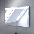 Meuble salle de bain 80x54 - finition chene naturel + vasque noire + miroir led - timber 80 - pack12 Aurlane - PACM222