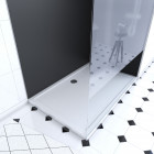 Pack 2 panneaux muraux wall'it noir + receveur whiteness ii 120 + paroi de douche freedom 2 depolie + barre de fixation chrome Aurlane - PACP044