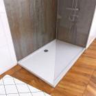 Pack panneau muraux 120x210 + paroi 120x210 + receveur 90x120 + barre de fixation chrome 70/100cm Aurlane - PACP102