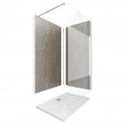 Pack panneaux muraux wall'it + paroi freedom 2 depoli + receveur whiteness Aurlane - PACP104