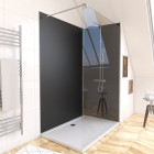 Pack panneaux muraux noir en aluminium avec profilé d'angle et de finition anodise brillant - 90 x 120cm - wall'it noir 90x120 Aurlane - PACP243