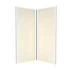 Pack panneaux muraux wall'it ivoire - 90x90x210cm + 2 profilés de finition noir mat + 1 profilé d'angle noir mat Aurlane - PACP255