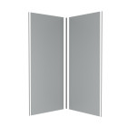 Pack panneaux muraux wall'it silver - 90x90x210cm + 2 profilés de finition noir mat + 1 profilé d'angle noir mat Aurlane - PACP257