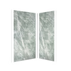 Pack panneaux muraux + profilé d'angle chrome + 2 profilés de finition chrome - 120x90x210 - ice green 120 Aurlane - PACP259