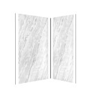 Pack panneaux muraux + profilé d'angle noir mat + 2 profilés de finition noir mat - 120x90x210 - ice lunar 120 Aurlane - PACP262