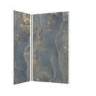 2 panneaux muraux pierre 90+120x210cm 'venus' + profilés d'angle et finition noirs - stone'it Aurlane - PACP278