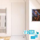 Lot de 3 panneaux muraux pour salle de bains en aluminium blanc - 90x210cm - wall'it Aurlane - PACP281