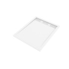 Pack receveur acrylique blanc 100x80 et grille décor aluminium blanc brillant - pack whitness ii