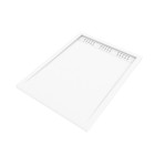 Pack receveur acrylique blanc 120x90 et grille décor aluminium blanc brillant - pack whitness ii