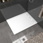 Pack receveur acrylique blanc 120x90 et grille décor aluminium blanc brillant - pack whitness ii Aurlane - PACR030