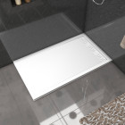 Pack receveur acrylique blanc 140x80 et grille décor aluminium - pack whitness ii - Couleur de grille au choix