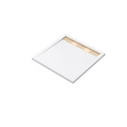 Receveur en acrylique blanc 80x80x4 cm + grilles linéaires chrome et or brossé - whiteness ii Aurlane - PACR151