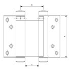 Paire charnière à ressort double action N°30 SEVAX 100 mm - 101130