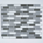 Carrelage mural adhésif Salle de bain - Mosaïque 3D - Lot 6 pièces - Modèle gris 02-pr