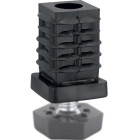 Embout carrée AVL - plastique et filetée M10 25x25 - 37525/10