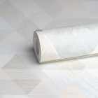 Papier peint intissé vinyle - Modèle triangle rayé bleu