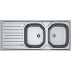 Évier inox double  à encastrer franke - ren 621 2c/1egt - 1160x500 mm - 898311