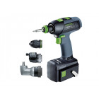 Perceuse visseuse sans fil 10.8v livrée avec 2 batteries 3ah li-ion en coffret systainer sys 2 t-loc t 12+3 li 3,0 set festool 564440