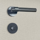 Poignée de porte design à condamnation finition aspect noir mat asteria - katchmee