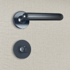 Poignée de porte design à condamnation finition aspect noir mat davia - katchmee