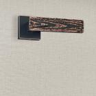 Poignée de porte design finition aspect cuivre patiné noir flora - katchmee