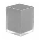 Poubelle rainbow carré finition argent Gedy Spa Italie
