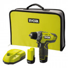Perceuse visseuse sans fil 12V livrée avec 2 batteries 1.3Ah Li-Ion en sac de transport R12DD-LL13S RYOBI 5133001802