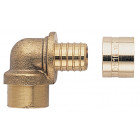 Coude per pour tube 13x16 sortie femelle dn 16 cuivre 16