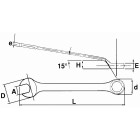 Clé mixte contre-coudee 24 mm sam - 5324l