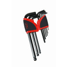 Ratelier 9 clés males lg 6 pans a Tete spherique 1,5 a 10 mm SAM - 67AR9A