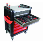 Composition travaux publics 149 outils en module mousse + servante 6 tiroirs servi-630n SAM - CPP149MMS