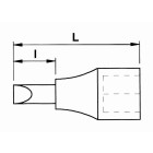Douille tournevis 1/2 a chocs longue 6 pans male taille 8 SAM - NSC8