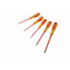 Jeu de 5 tournevis fente et pozidriv isoles 1000v SAM - ZTBPZJ5